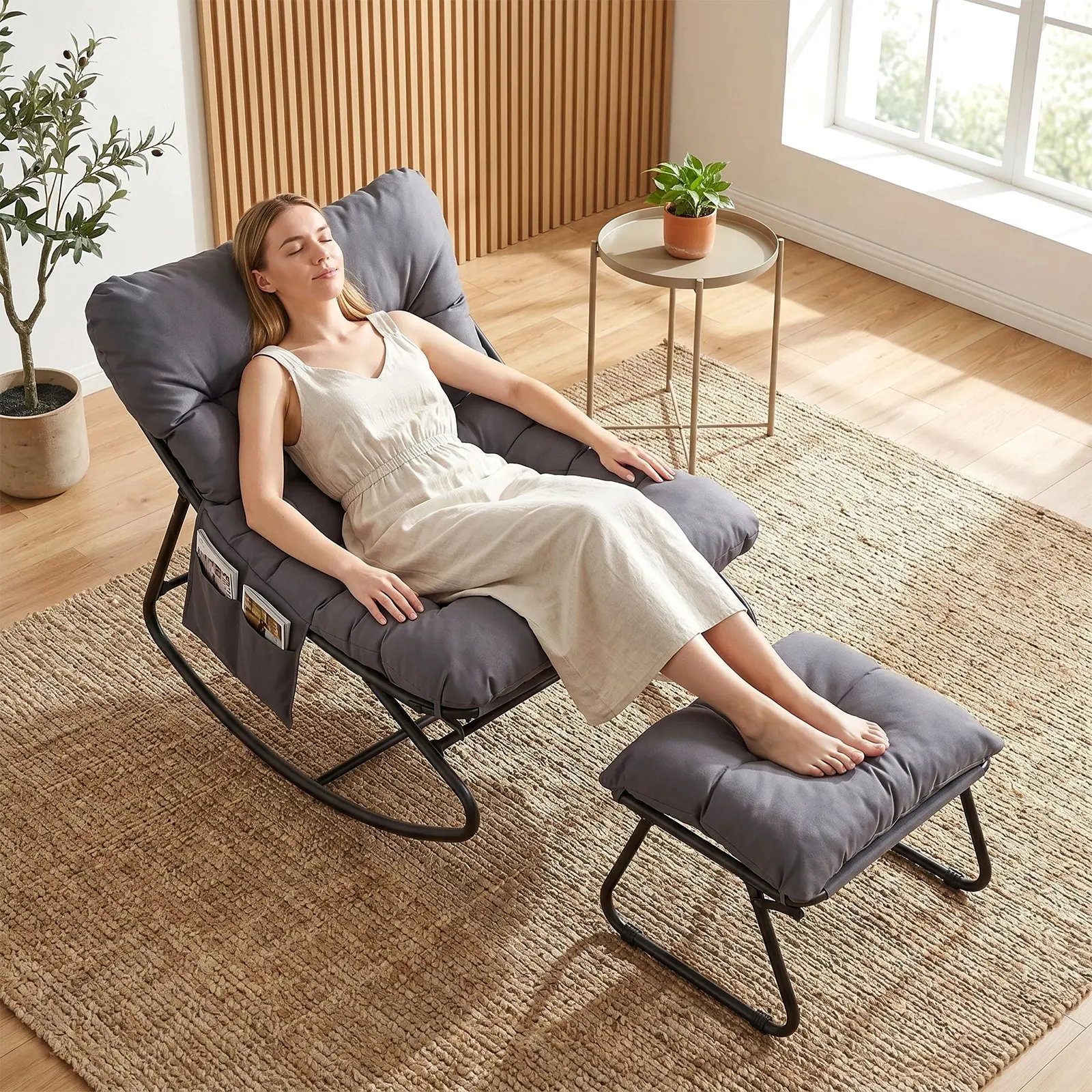 Dark Grey-with ottoman