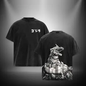 Mecha Godzilla Special edition Retro Vintage Menswear Gift movie fans Top Apparel Classic Oversized Seamless Simple Straight Man Clothes Cotton designer shirts Movie Shirt, graphic tees, men gifts, ,Graphic Streetwear T-shirt gift  for  all