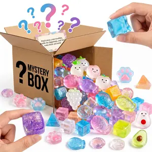 [Trending] 25 Pcs Mini Squeeze  Mystery Blind Boxes | Cute Sensory Squishy  Steamed Buns Mini Fish Fruit Ice Cube | Stress Relief Fidget  Set For Kids Teens Adults | Perfect Birthday Party Favors Halloween Christmas Surprise Gifts Toys