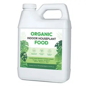 Organic Indoor Houseplant Food - Use on All Live Indoor Plants, Orchids, and Succulents | Concentrated Liquid Fertilizer Alternative (32oz)