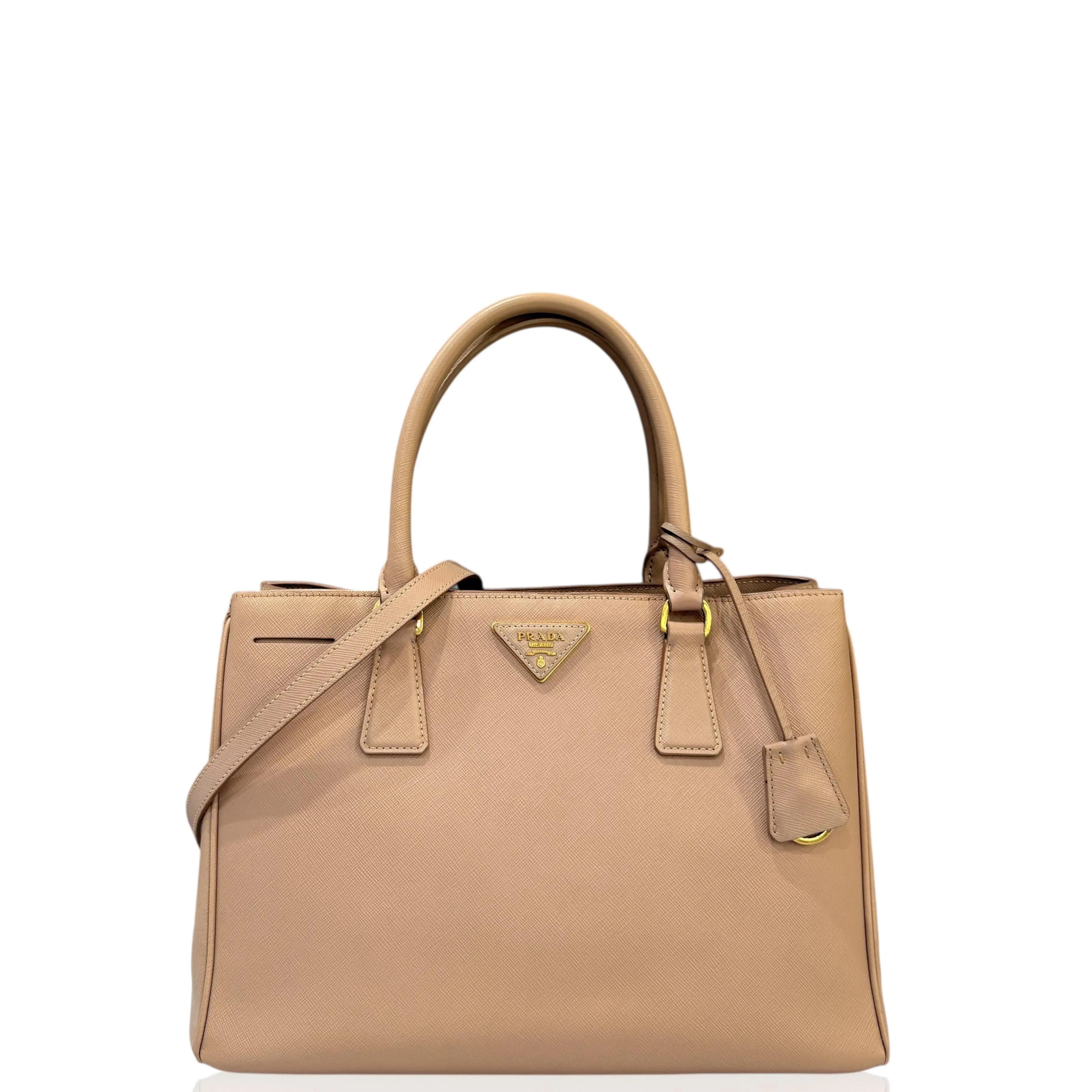 Pre-owned PRADA Leather tote bags Galleria Tote Saffiano Calfskin Light Pink (qy012626c7)