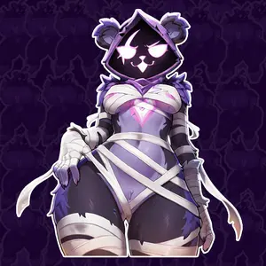 Mummy Panda Sticker – Halloween Anime Vinyl Decal for Laptop, Car, or Gift – Perfect for Anime and Furry Fans
