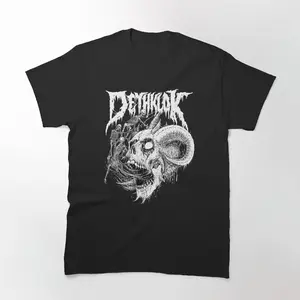 Dethklok Skull Head Graphic T-Shirt - Celebrate the Iconic Metalocalypse Band with This Bold and Stylish Design, Perfect for Fans of Dethklok