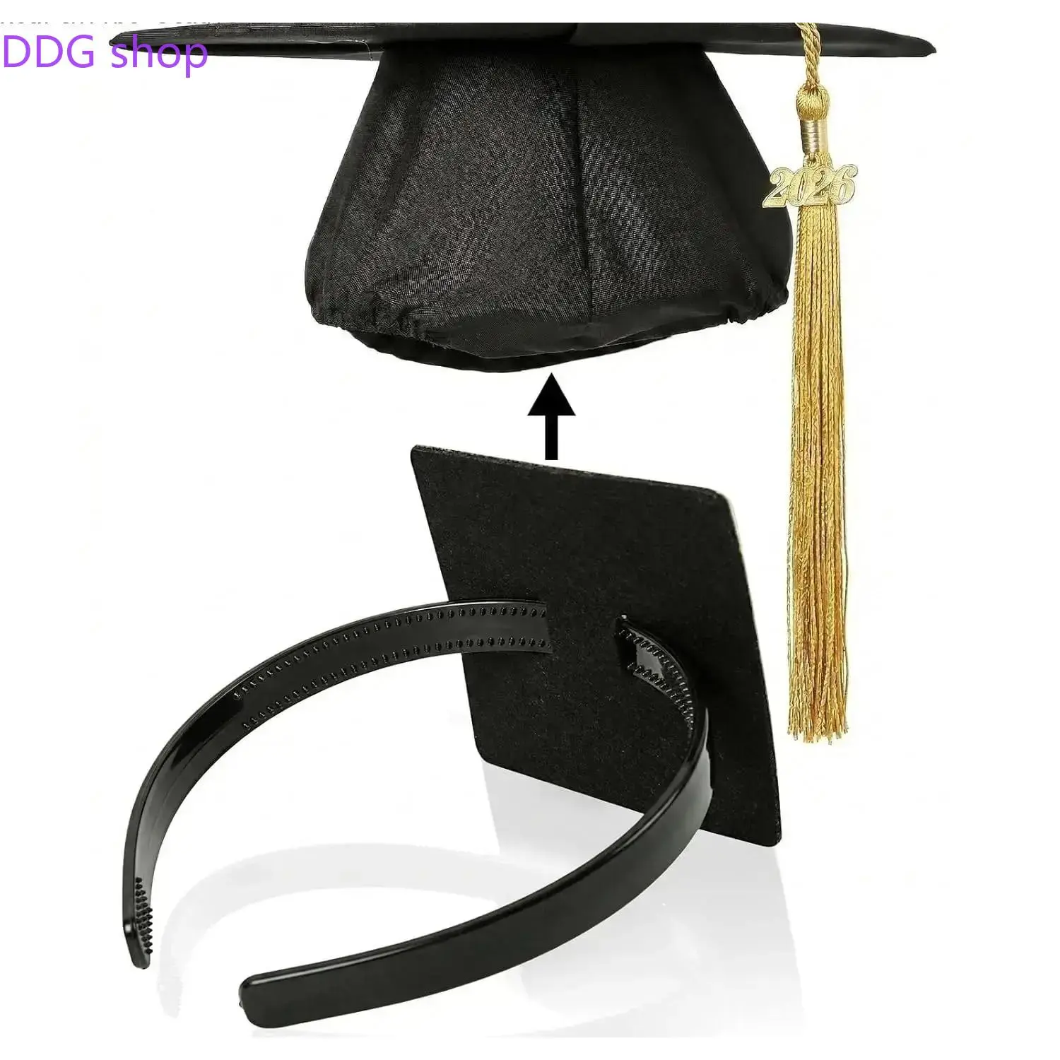 2026 Graduation Cap Headband, Firm Anti-fall HairBand for Graduation Hat, Graduation Gifts Hat Accessories for Graduates, Students, Women (Grad Cap Not Included) summervibes