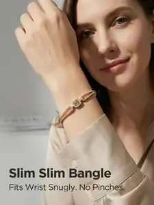 Luxury Diamond-Embedded Open Bracelet for Women, Boho Style, Stainless Steel Chain, Fashionable Accessory for Daily Wear and Evening Events