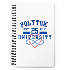 PolyTok Spiral Notebook – 140 Dotted Pages, Soft-Touch Coated Cover, Compact Size, Durable Wire-O Binding, Ideal for Planning & Journaling