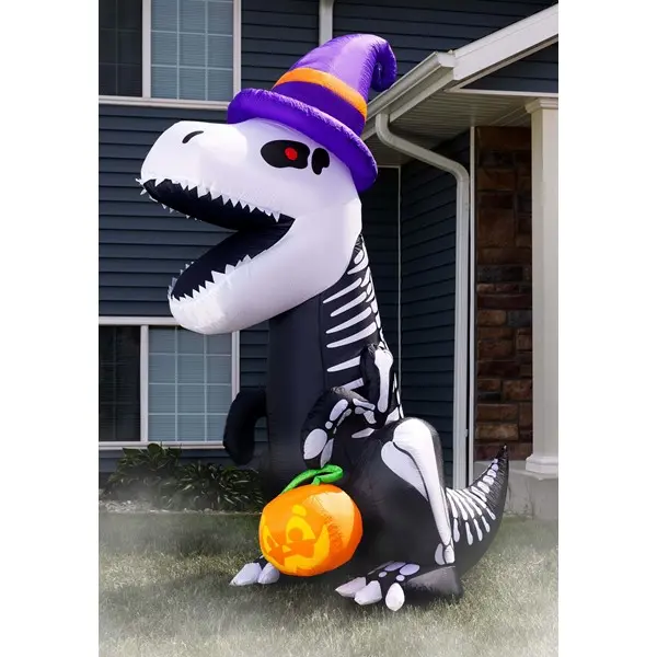8 Foot Inflatable Skeleton T-Rex Decoration