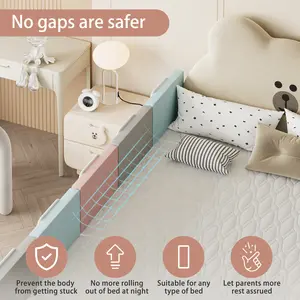Bed Rail Guards for Toddlers, Adjustable Bed Rails with Safety, Bed Side Rails for Twin, Full, Queen Bunk Size (Grey, 1 Pack)