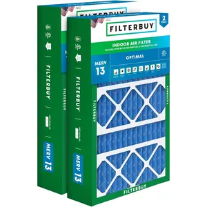 Filterbuy 17x26x4 Air Filter (2-Pack), Pleated MERV 13 Optimal Defense HVAC AC Furnace Air Filters for Lennox