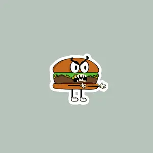 Burger Sticker