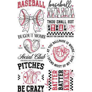 BASEBALL (5) GANGSHEET  - 22X36  DTF TRANSFERS - DIRECT TO FILM