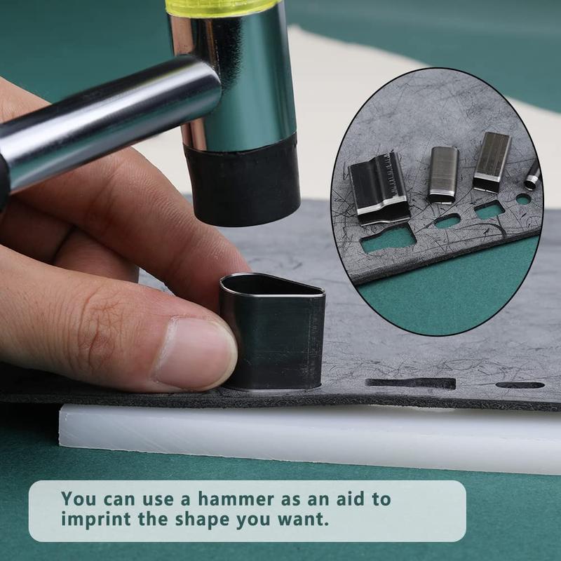 24PCS Leather Hole Punch Set with Compatible for Watch Punch Tool - Heavy-Duty Round Hole Cutter for Belts, Wallets, Bags, Paper Crafts - DIY Leather Crafting Tool