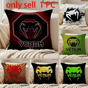 Cool V-Venum Pillow Case Anti-dustmite Pillowcase Sofa Cushion Cover with Invisible Zipper Silky Short Plush Polyester Microfiber Fabric White Available in Standard Sizes for Home Bed Use