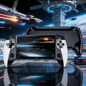 X9 Handheld Game Console, Rechargeable Portable Gaming Machine, 10 Emulator Games, Wireless Home and Travel Use, Lithium Ion Battery, Handheld Size Portable