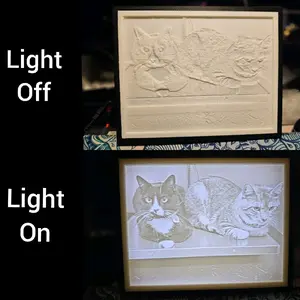 Custom Photo Lithophane Light (3D Printed)