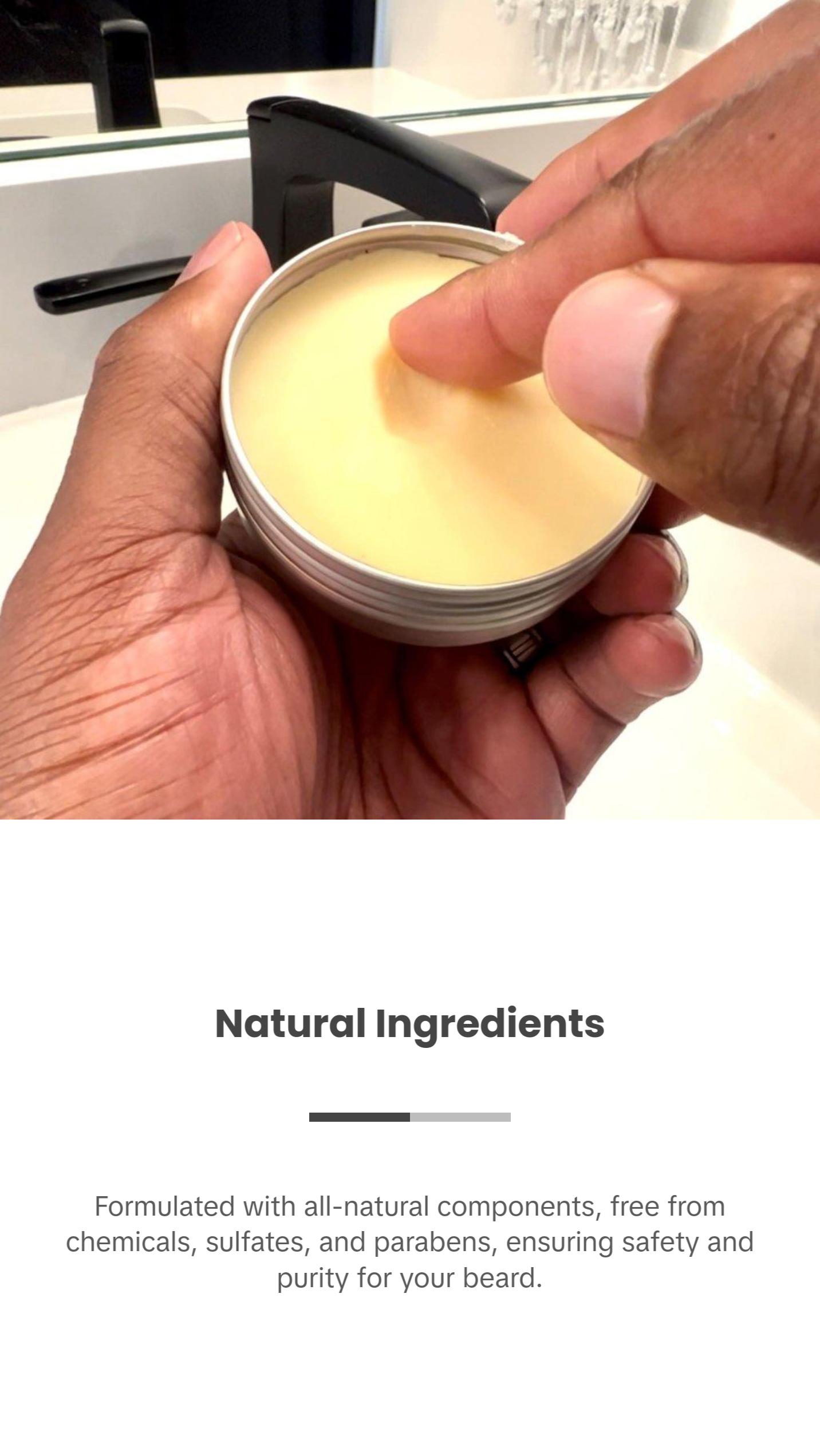 NuGrowth Beard Pomade for Black Men – Shea Butter & Beeswax Balm. Get it to Style Soften and Grow a Fuller Beard – Cocoa Peppermint Scent - 2 fl. oz.