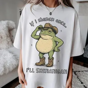 Funny Frog I'll Shenanigan Tshirt, Mental Health Humor Shirt, Trending Animal Graphic Tee