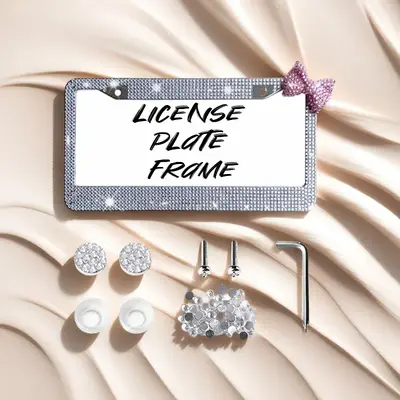 CRYSTAL MEGA BLNG Damond Rhnestone Lcense Plate Frame - Etsy