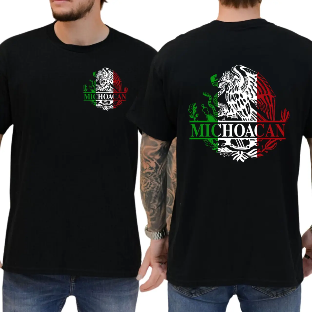 Mexican Eagle Vintage T-Shirt, Michoacán Mexico Pride Shirt, Retro Aztec Heritage Streetwear Tee, Unisex Latino Culture Graphic Tee Gift