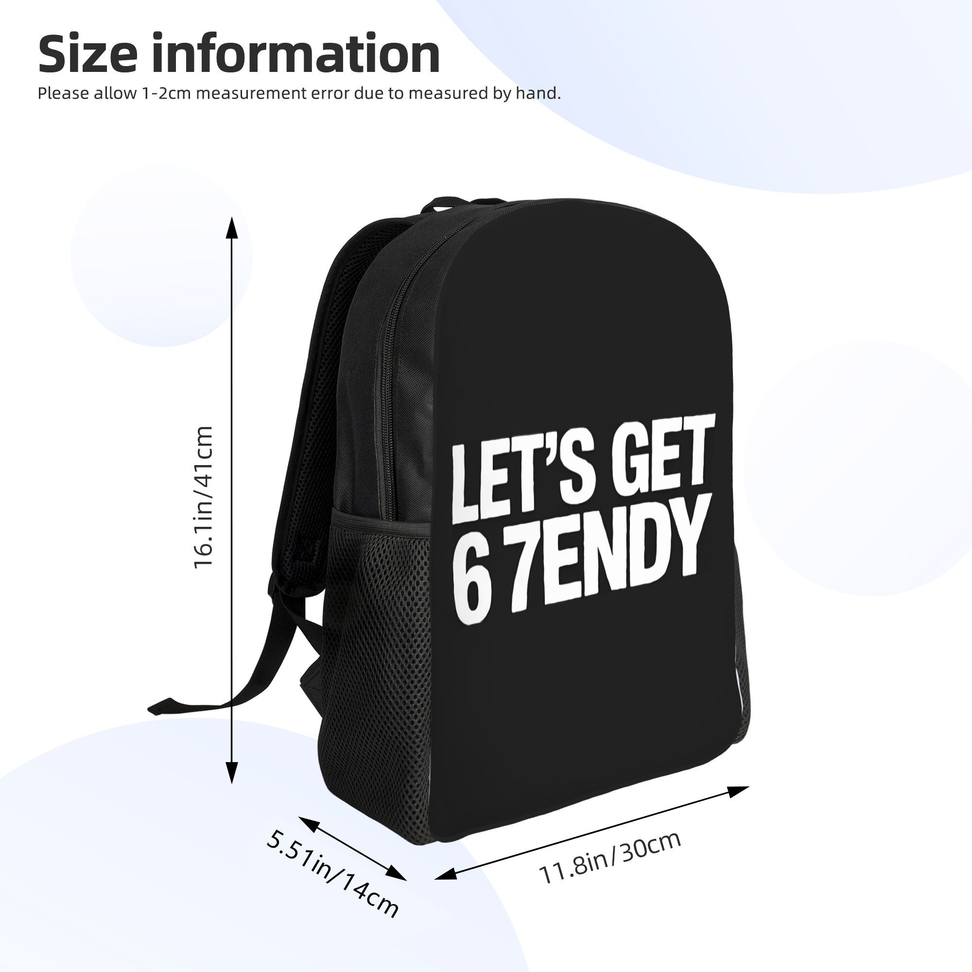 1pc 1pcs Let's Get Sendy '67' Retro Laptop Bag Suitable for School & Office - Adjustable Strap, Zipper Closure, Washable Daypack with Sendy '67' Print, Casual Student Gift (Back to School), for Teenager