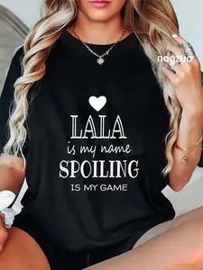 100% Cotton Lala Is My Name Funny Lala graphic Gifts for Lala Grandma T-Shirt