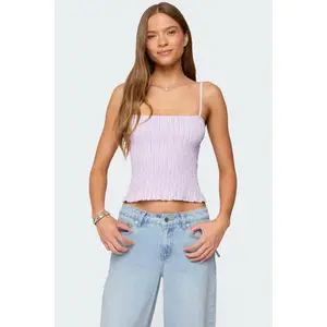 Leela Scrunch Striped Tank Top