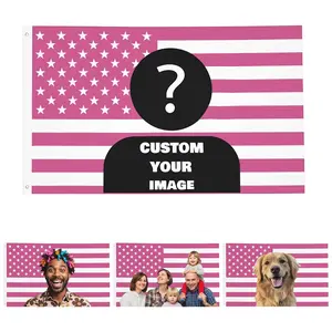 Custom pink American flags, personalized flags, design your image, fun tapestry posters, decorating clubs, concerts, bars, college dorms, living rooms, bedrooms