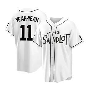 The Sandlot Baseball Jersey, YEAH-YEAH #11 Button Down Short Sleeve, Baseball Jersey for Adult Youth Kid