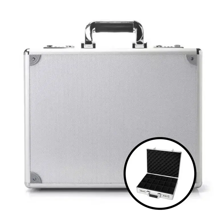 Invicta 18 SLOT Aluminum SILVER Finish Luxury Briefcase Watch Collector Case