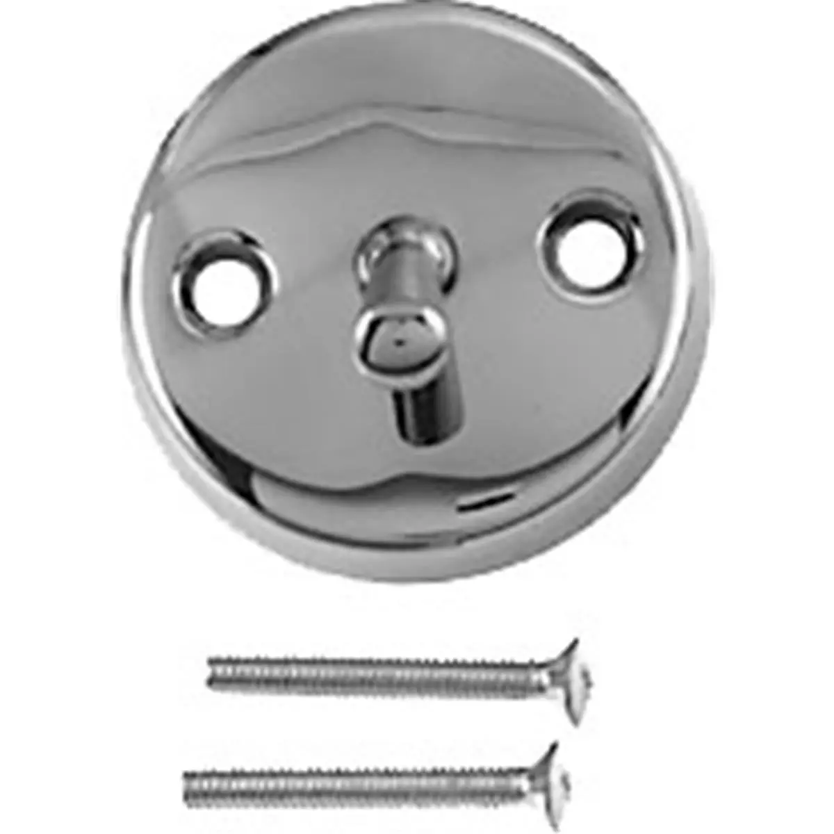 Westbrass D330-05 Sturdy Trip Lever Overflow Faceplate, Metal Faceplate with Sculpted Edge Overflow Cover, 2 1/4"-20 Brass Screws, 3-1/8" Diameter Drain Component - Polished Nickel, Two 1/4" - 20 Brass Screws