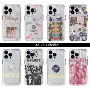 Lovely KPop KATSEYES Music Fans Transparent Phone Case For iPhone 17 16 15 14 13 12 Pro Max Plus Anti Fall Birthday And Holiday Gifts Case Cover