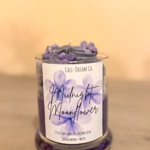 Midnight Moonflower + Soy Candle