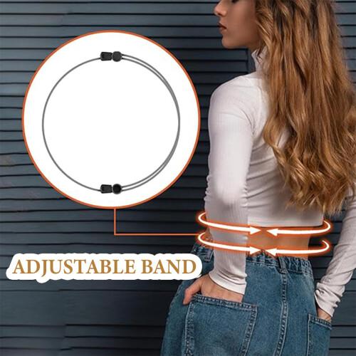 2 Pcs Shirt Tuck Band for Women & Men, Adjustable Crop Tuck Belt - Elastic Waist Band to Change The Style & Secure Sweaters & Tops, and Shirts for a Hassle-Free Look