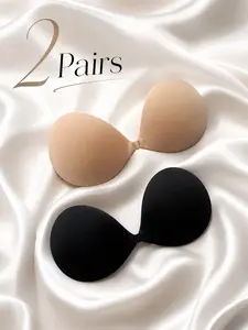 Round Cup Front Buckle Bra, Breathable Strapless Invisible Push-Up Bra, Seamless Underwire Free Bra, Perfect for Wedding Photoshoots, Bridal