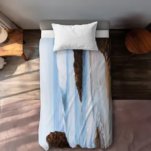 360 stand Twin Size Extra Long Microfiber Duvet Cover Set - Hidden Zip, Coastal Look, Sea Theme Marine Vibes, Breathable, Machine Washable, Decorative Bedroom Bedding Set, Breathable Duvet Set