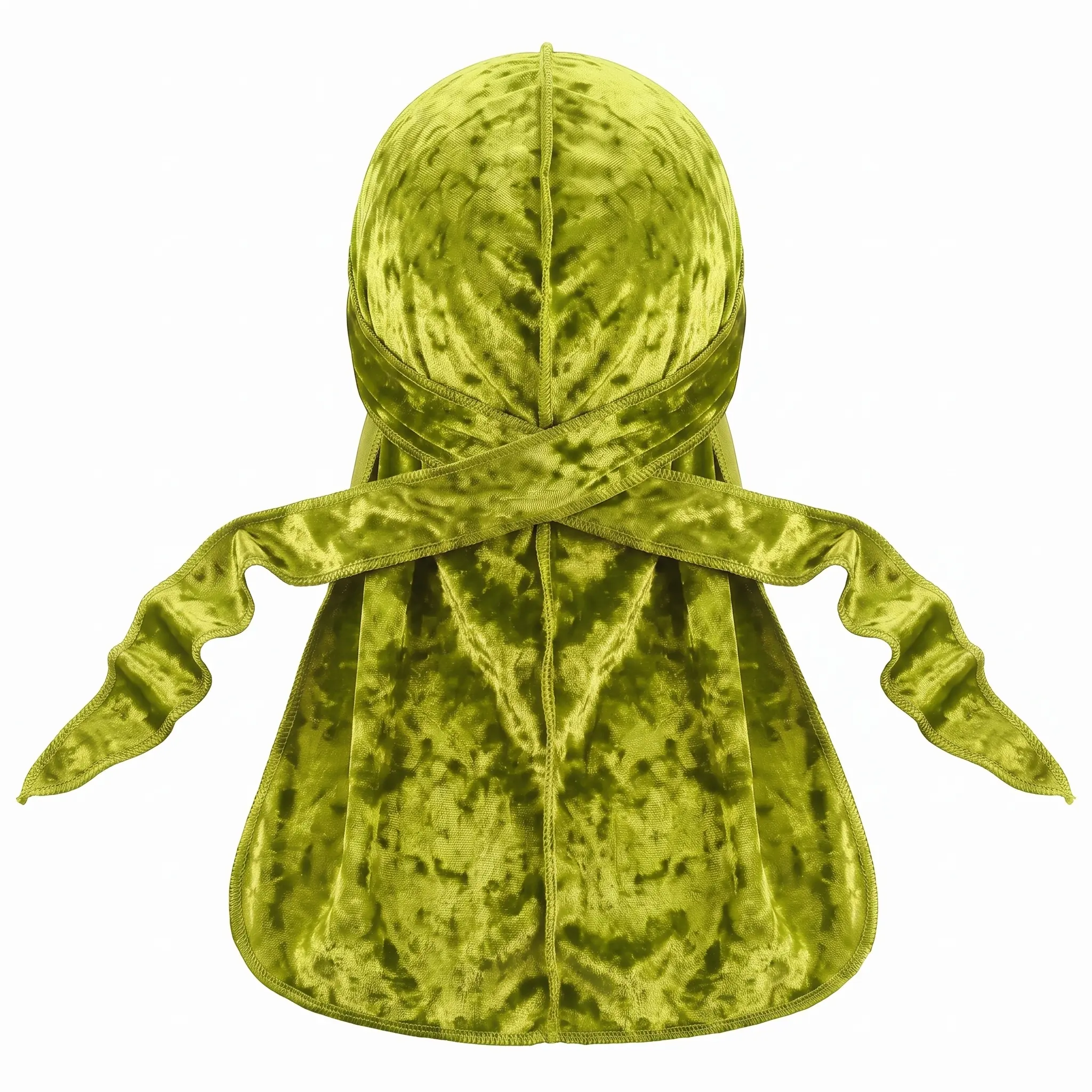 Premium Crushed Velvet Lime Green Durag