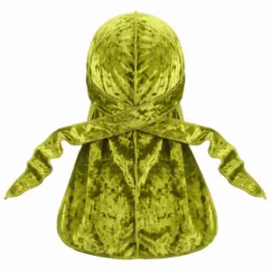Premium Crushed Velvet Lime Green Durag
