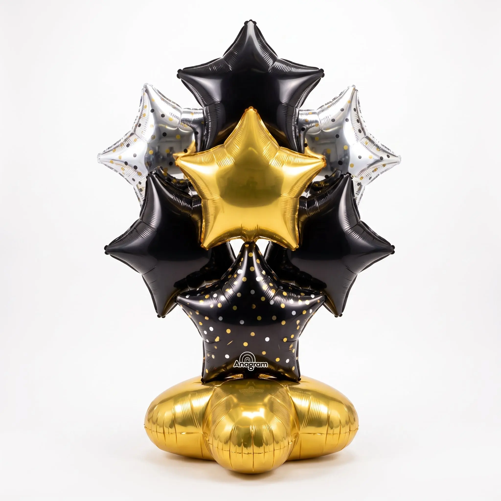Star Cluster Black Metallic AirLoonz Balloon Star Cluster Black Metallic AirLoonz Balloon