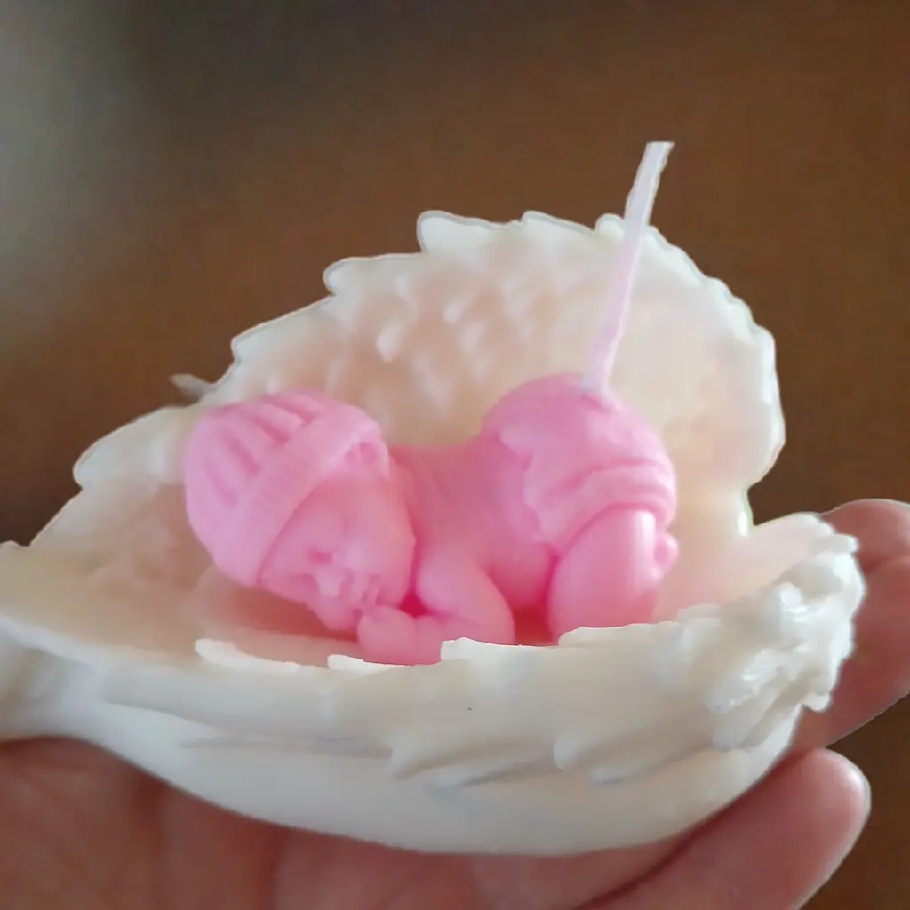 5oz Heavenly Angel Baby Girl Shower Favor Candle