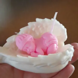 5oz Heavenly Angel Baby Girl Shower Favor Candle