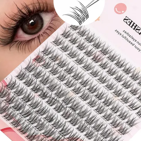 Volume Lash Clusters Extensions, Eyelash Extensions Set, Fluffy Eyelash Clusters, Reusable Self Grafting Curl Eyelashes, Voluminous False Eyelashes, Volumized False Eyelashes, Long Lasting Eyelash, Diy Cluster Lashes