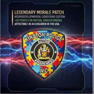 Kinston (911) Autism Awareness Patch - Charity Patch Heritage Unit Edition
