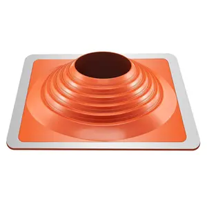【Summervibes】VEVOR Roof Pipe Flashing Boot, Fit Pipe OD 10" to 18", Flexible Silicone Roofing Jack Pipe Flashing, High Temp -101℉ to 437℉, Endurable Square Metal Base, for Chimney, Wood Stove & Outdoor Vent Pipes