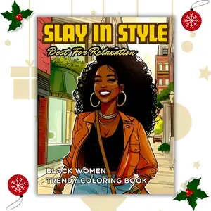 Black Women Fashion Coloring Book: Slay in Style Coloring Book Celebrating African American Style, Beauty, and Diversity. Perfect for Teens and Adults ... Queens Shopping in Chic and Stylish Outfit - Paperback