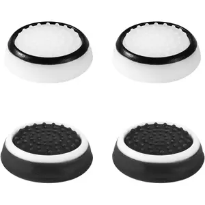 4 count Thumb Grips, Full Protection Anti-Slip Anti-Scratch Anti-Fingerprint Protective Cover Thumb Joystick Cap Compatible with PS5 PS4  Series X/S  One  Pro Controller
