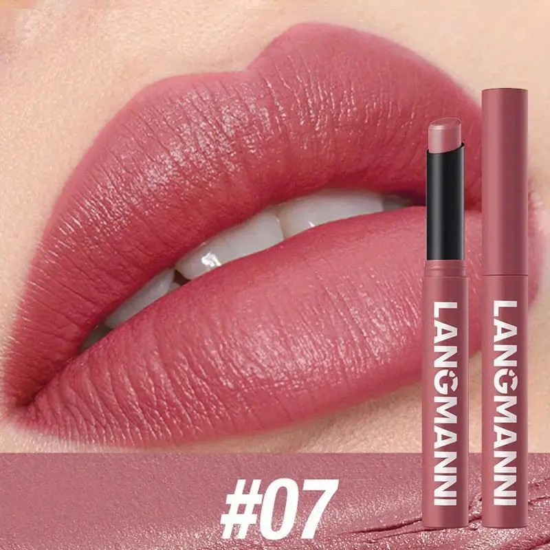 12 color matte silky lipstick pen waterproof nude lip gloss makeup long-lasting non stick cup non smudging velvet red lip gloss, Matte Liquid Lipstick, Lip Product, Beauty Cosmetics