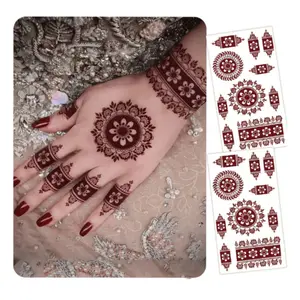 2 Pcs Floral Lace Pattern Sexy Body Art Temporary Tattoo Stickers, Suitable for Hands, Arms, Back, Perfect for Parties, Daily Wear, Sticker Tattoos
