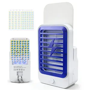 2-in-1 Plug-in Insect Trap: Electric Zapper & Sticky Pad, Silent UV Bug Catcher for Indoor Home Bedroom