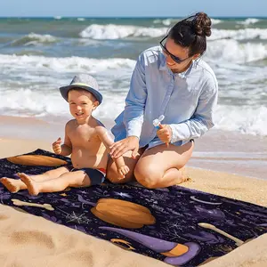 Dark Moon Star Skull Element Beach Towel, Breathable & Durable, Stylish & Stunning, Personalized Decor for Beach Parties