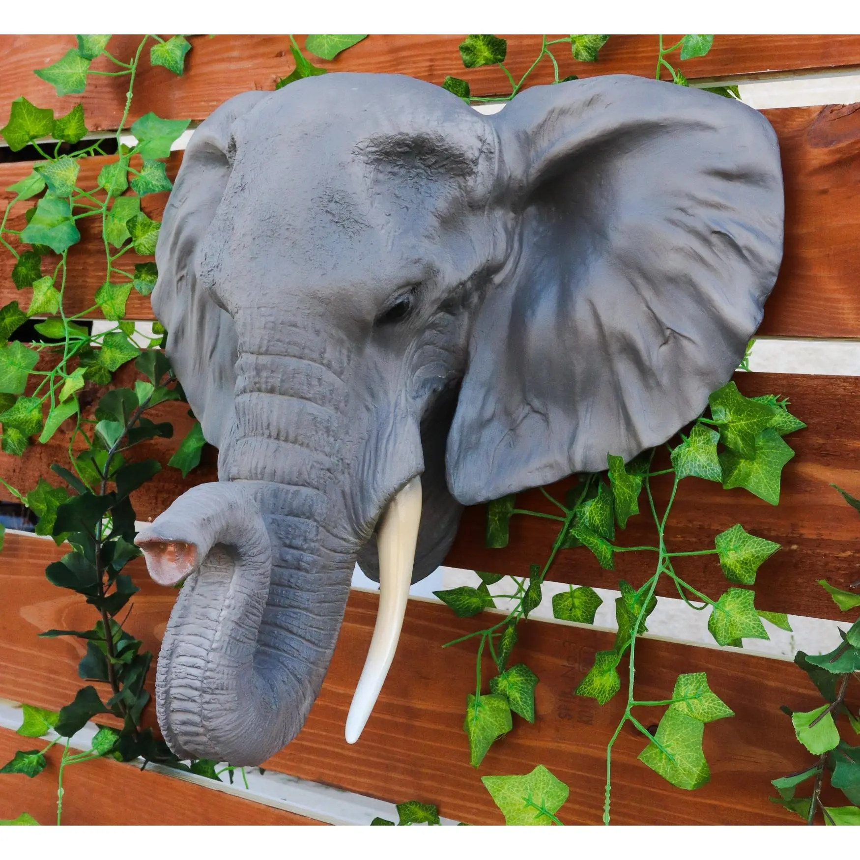 Large 19"L Sahara Elephant Wall Bust For Home Decor Wall Plaque Hanging Statue
